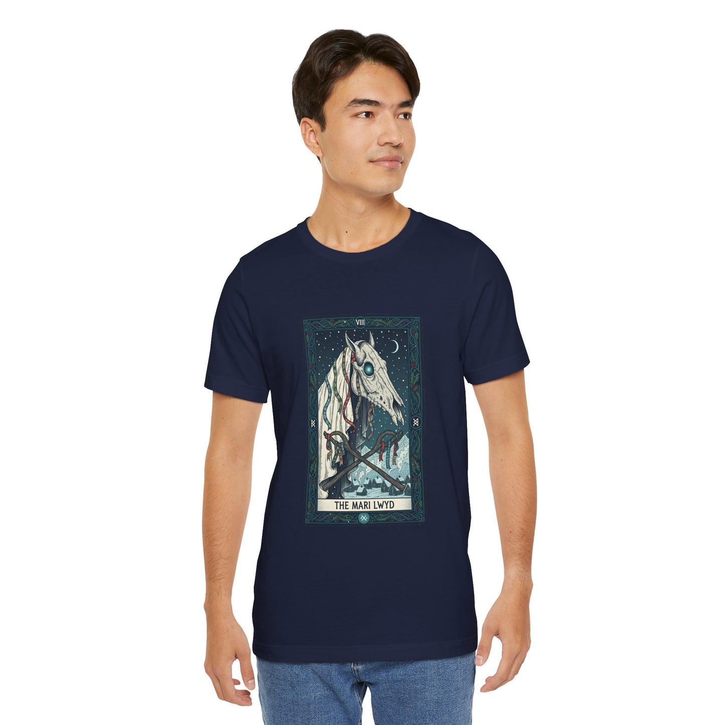 The Mari Lwyd Tarot Horse T Shirt - Celtic Folklore Gothic Graphic T shirt