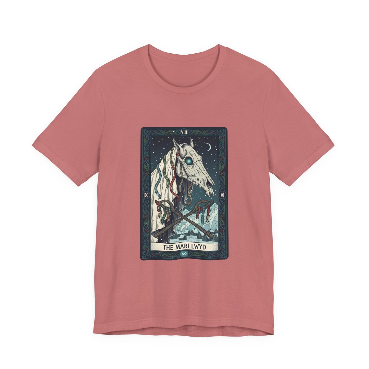 The Mari Lwyd Tarot Horse T Shirt - Celtic Folklore Gothic Graphic T shirt