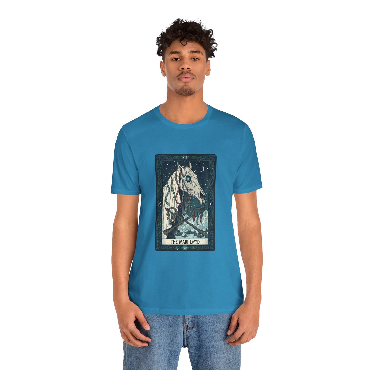 The Mari Lwyd Tarot Horse T Shirt - Celtic Folklore Gothic Graphic T shirt