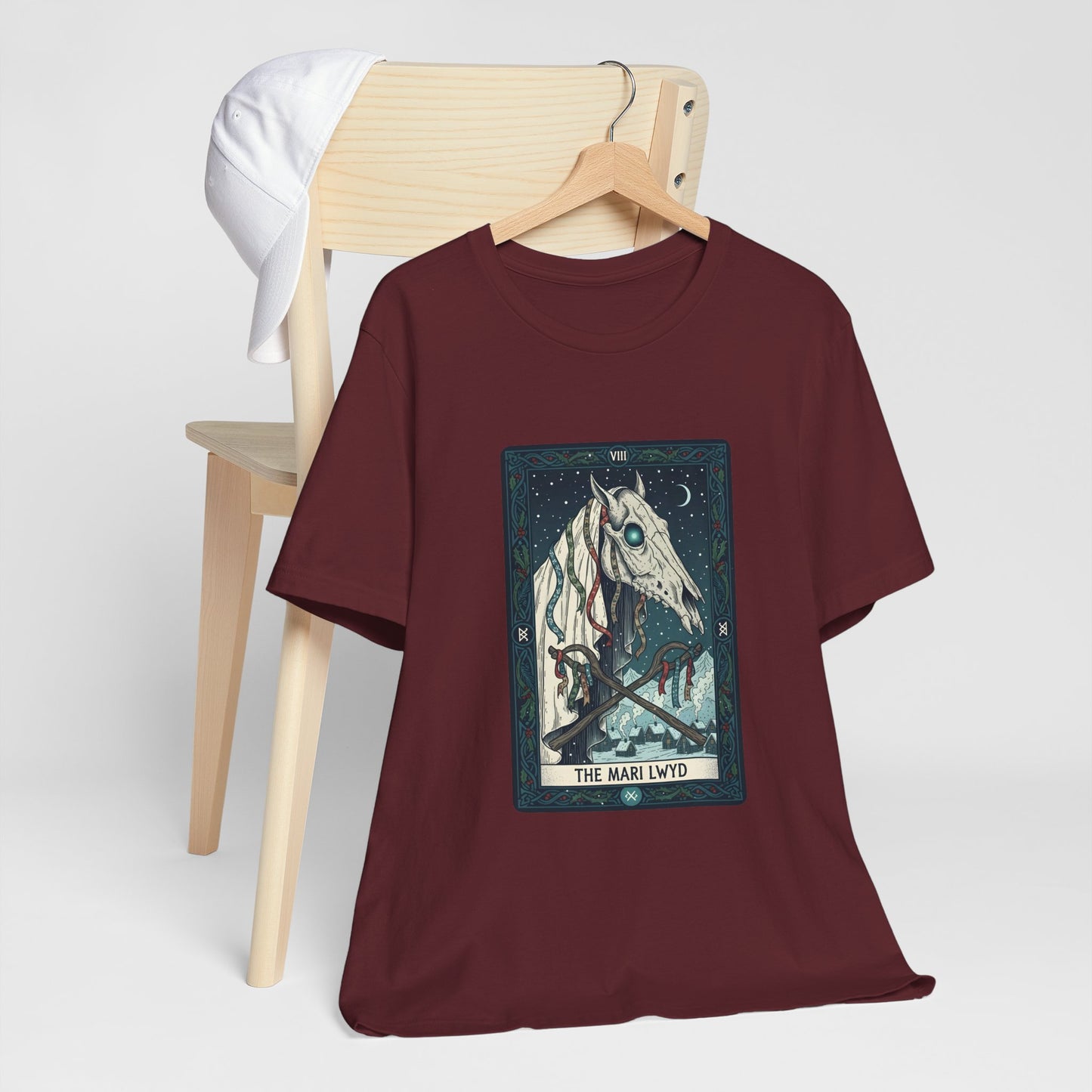 The Mari Lwyd Tarot Horse T Shirt - Celtic Folklore Gothic Graphic T shirt