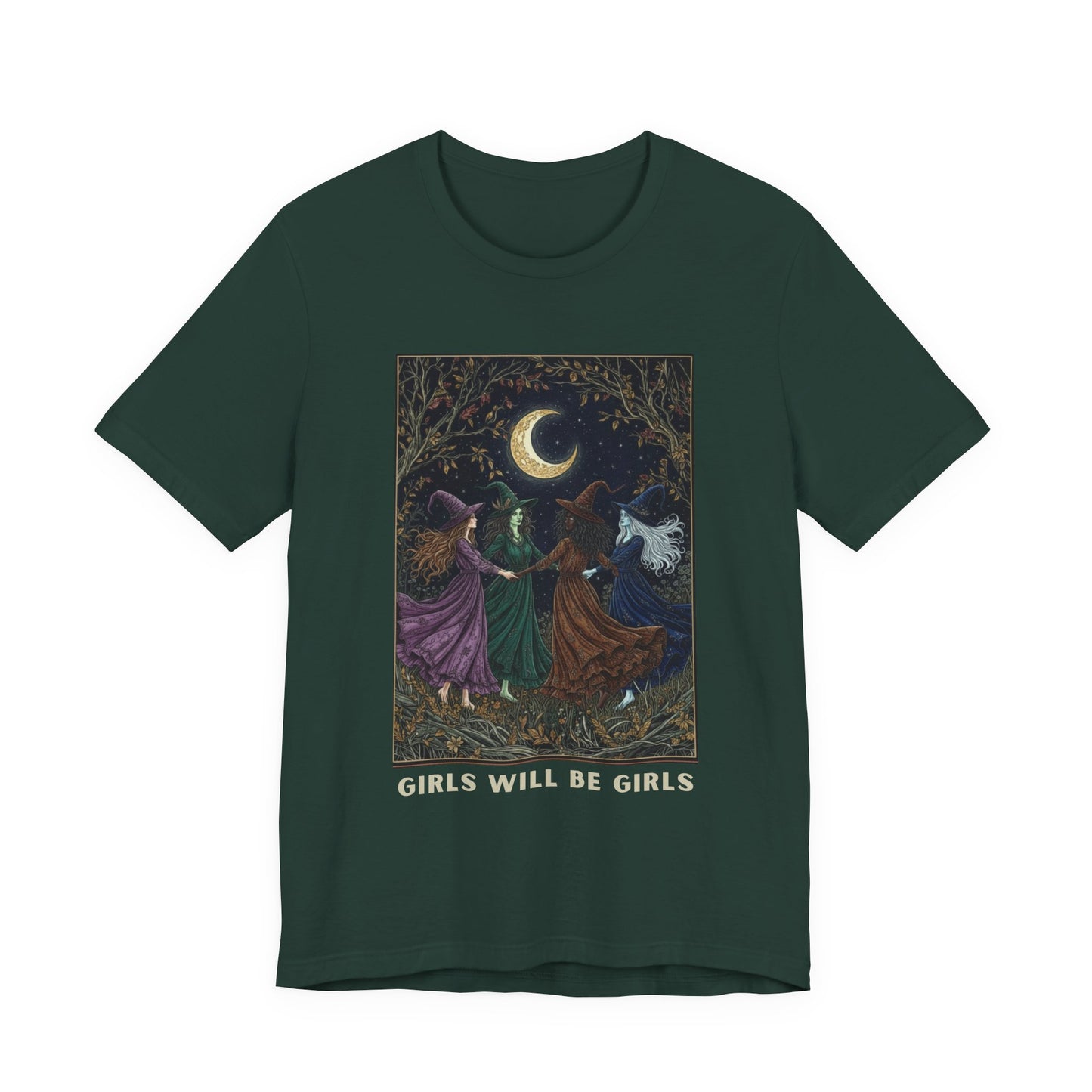 Girls Will Be Girls T shirt - Mystic Moon Dance Graphic T-Shirt