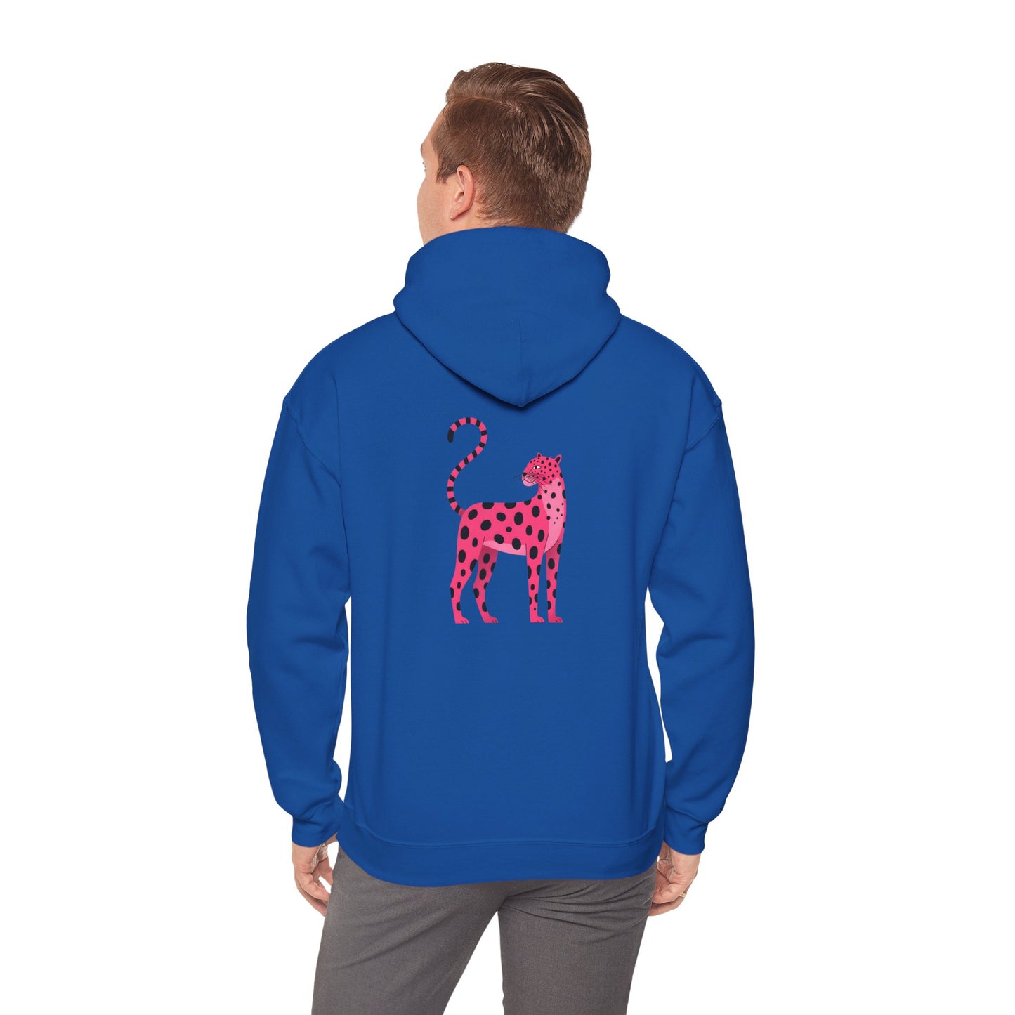 Hoodie - Pink Spotted Cheetah | Back design | Unisex