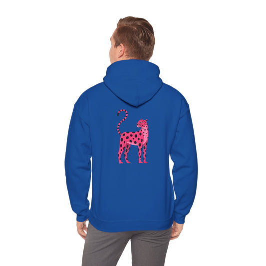 Hoodie - Pink Spotted Cheetah | Back design | Unisex
