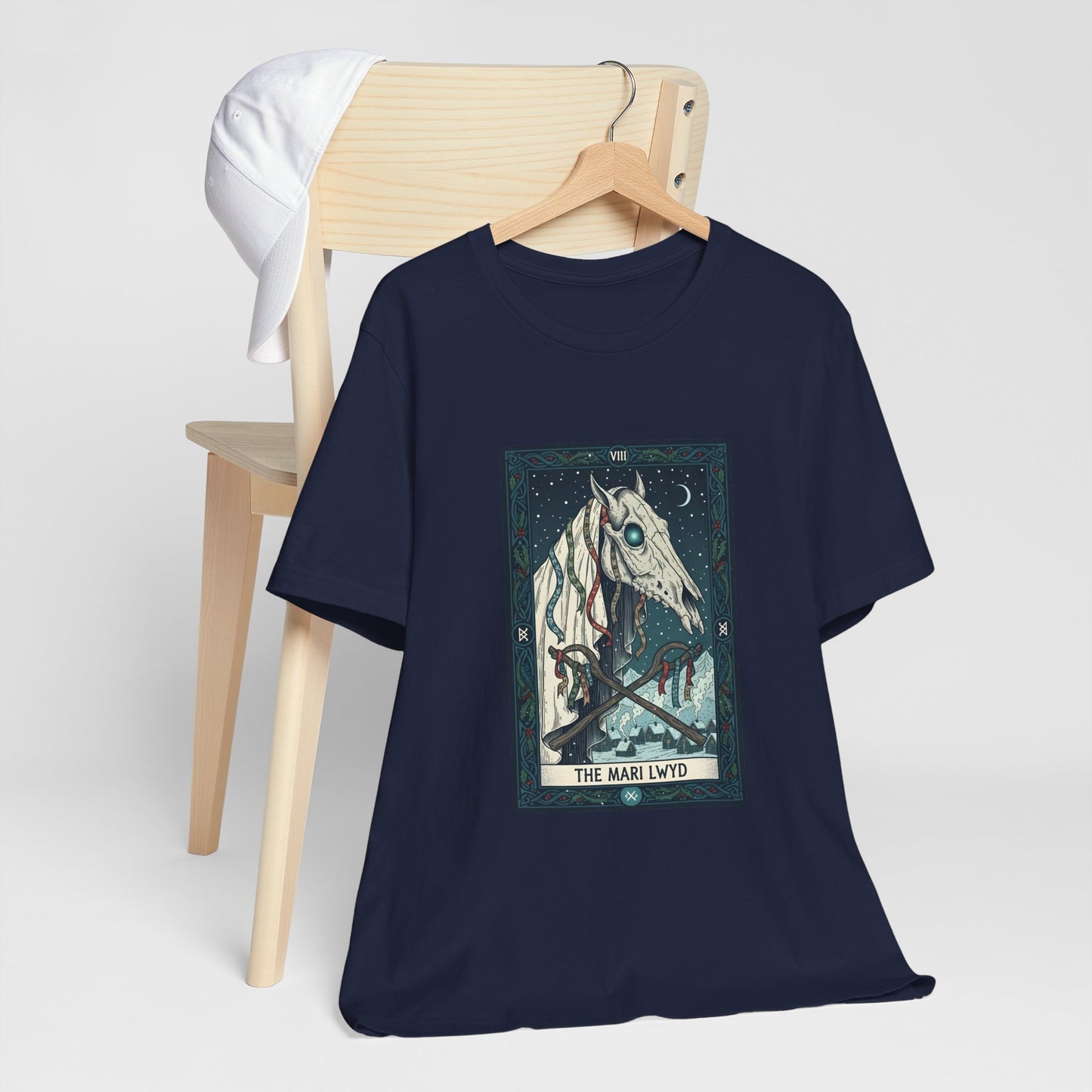 The Mari Lwyd Tarot Horse T Shirt - Celtic Folklore Gothic Graphic T shirt