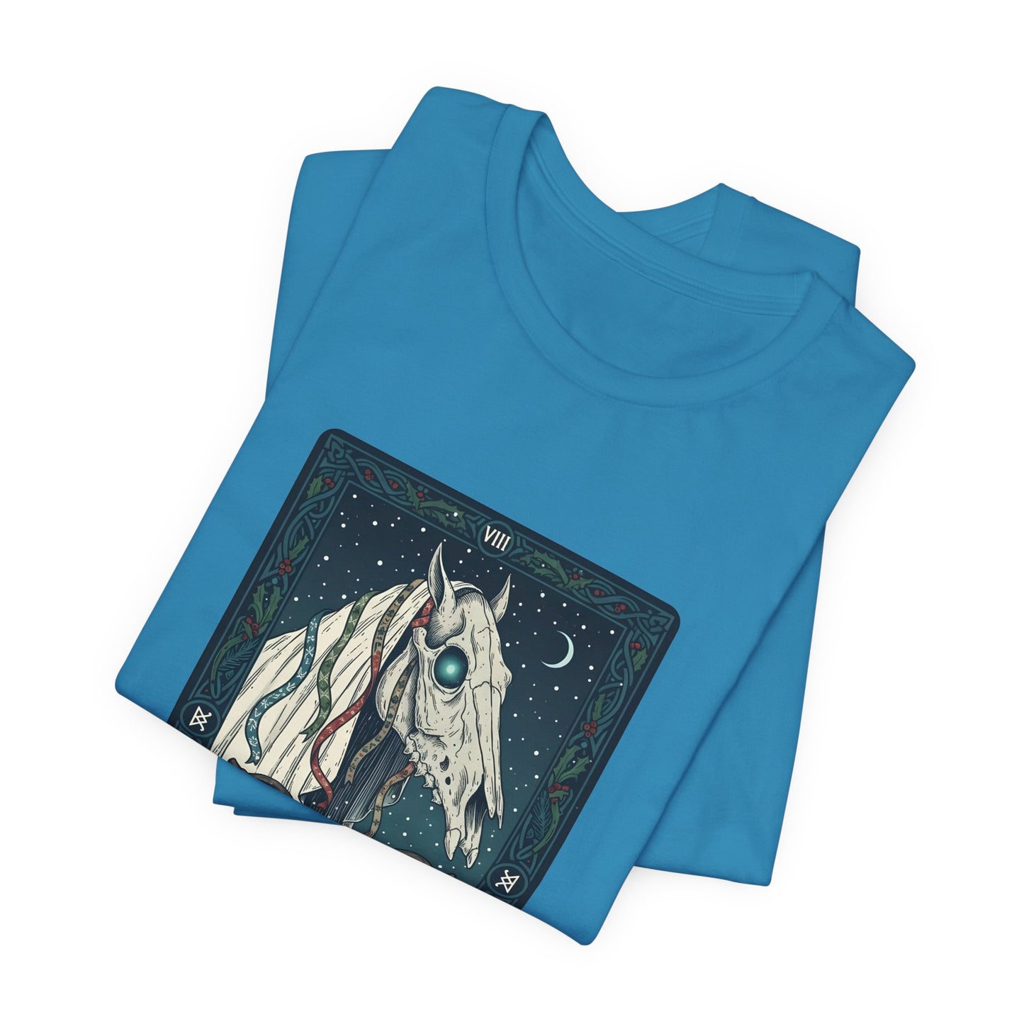 The Mari Lwyd Tarot Horse T Shirt - Celtic Folklore Gothic Graphic T shirt