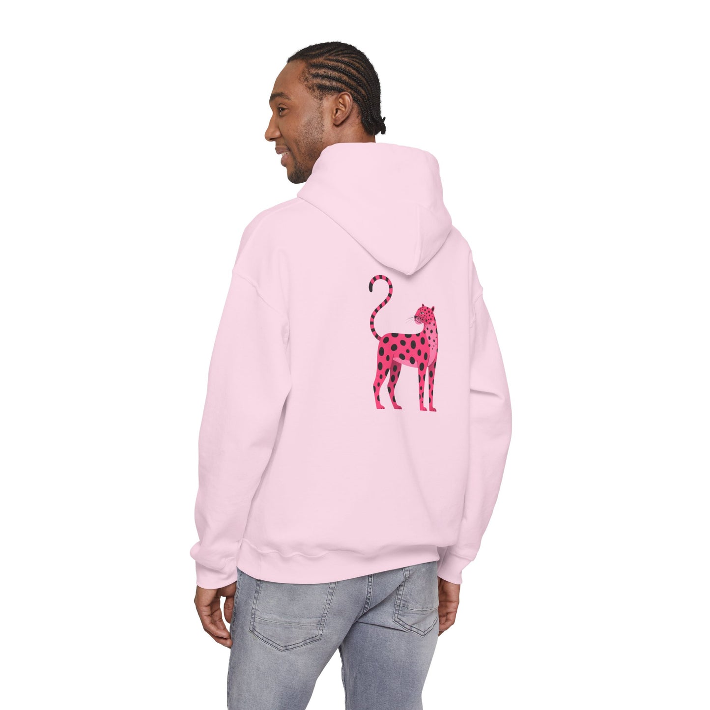 Hoodie - Pink Spotted Cheetah | Back design | Unisex