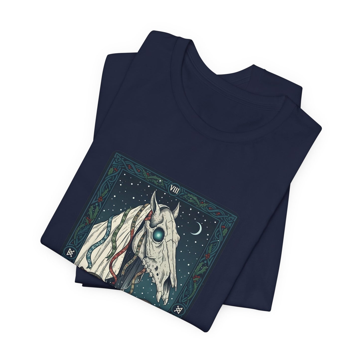 The Mari Lwyd Tarot Horse T Shirt - Celtic Folklore Gothic Graphic T shirt