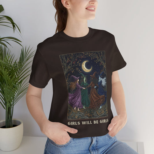 Girls Will Be Girls T shirt - Mystic Moon Dance Graphic T-Shirt